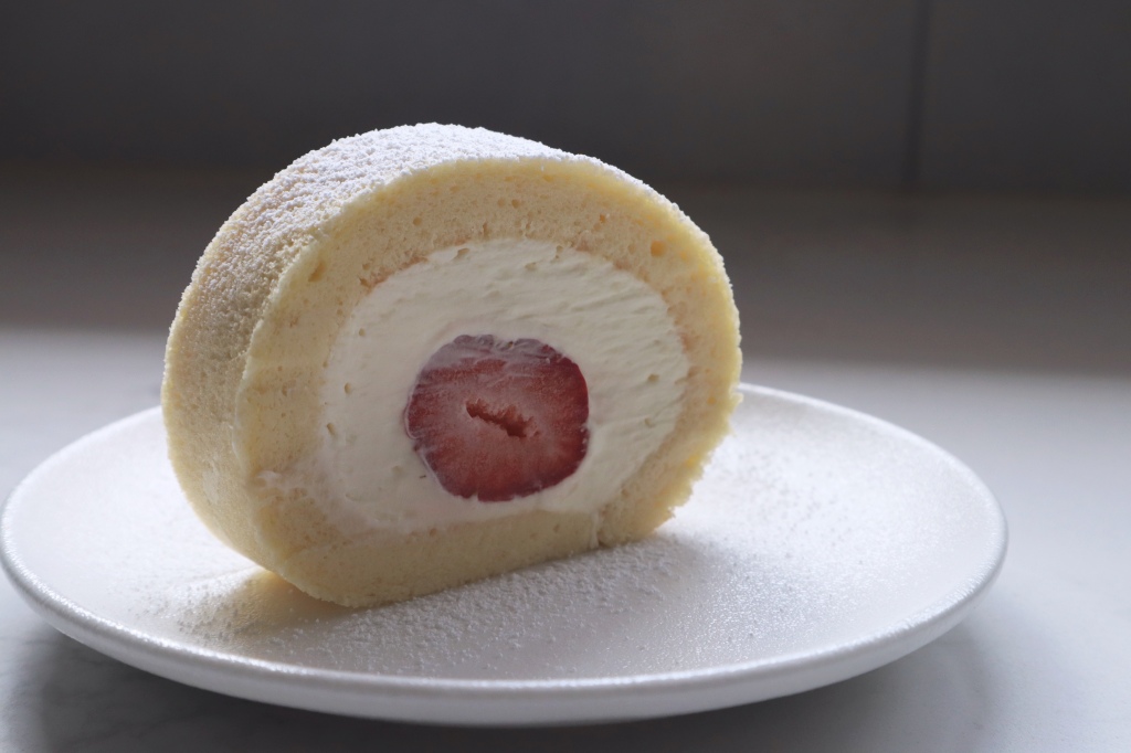 Japanese Strawberries and Cream Roll Cake